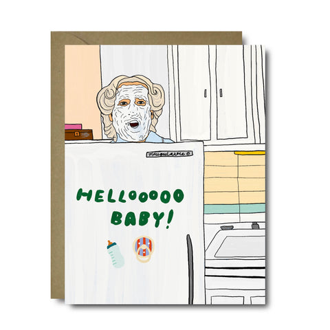 Doubtfire Hello Baby Greeting Card | A2