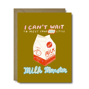 New Little Milk Monster Baby Greeting Card | A2
