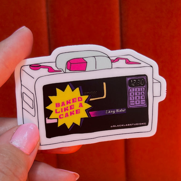 Baked Like A Cake Waterproof Sticker