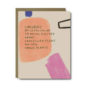 Cancelled Plans & House Plants Birthday Greeting Card | A2