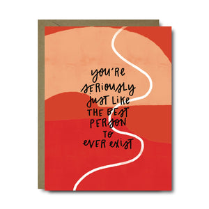 Best Person To Exist Red Love Greeting Card | A2