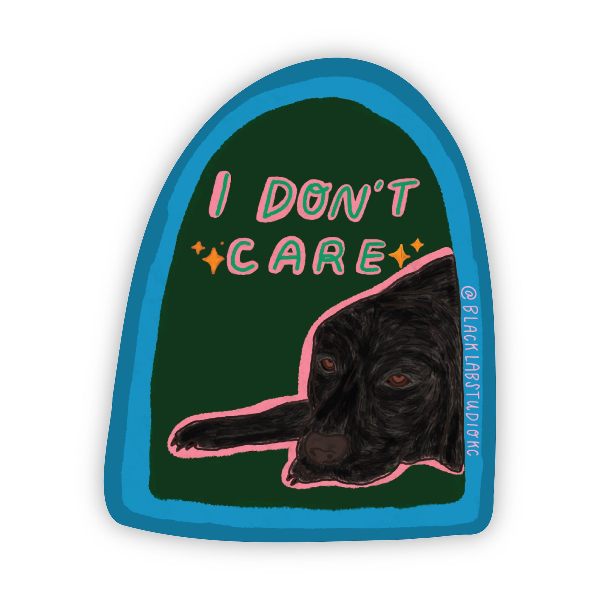 I Don't Care Dog Waterproof Sticker