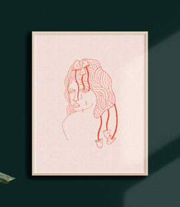 Shroom Head Lady 8x10 Art Print
