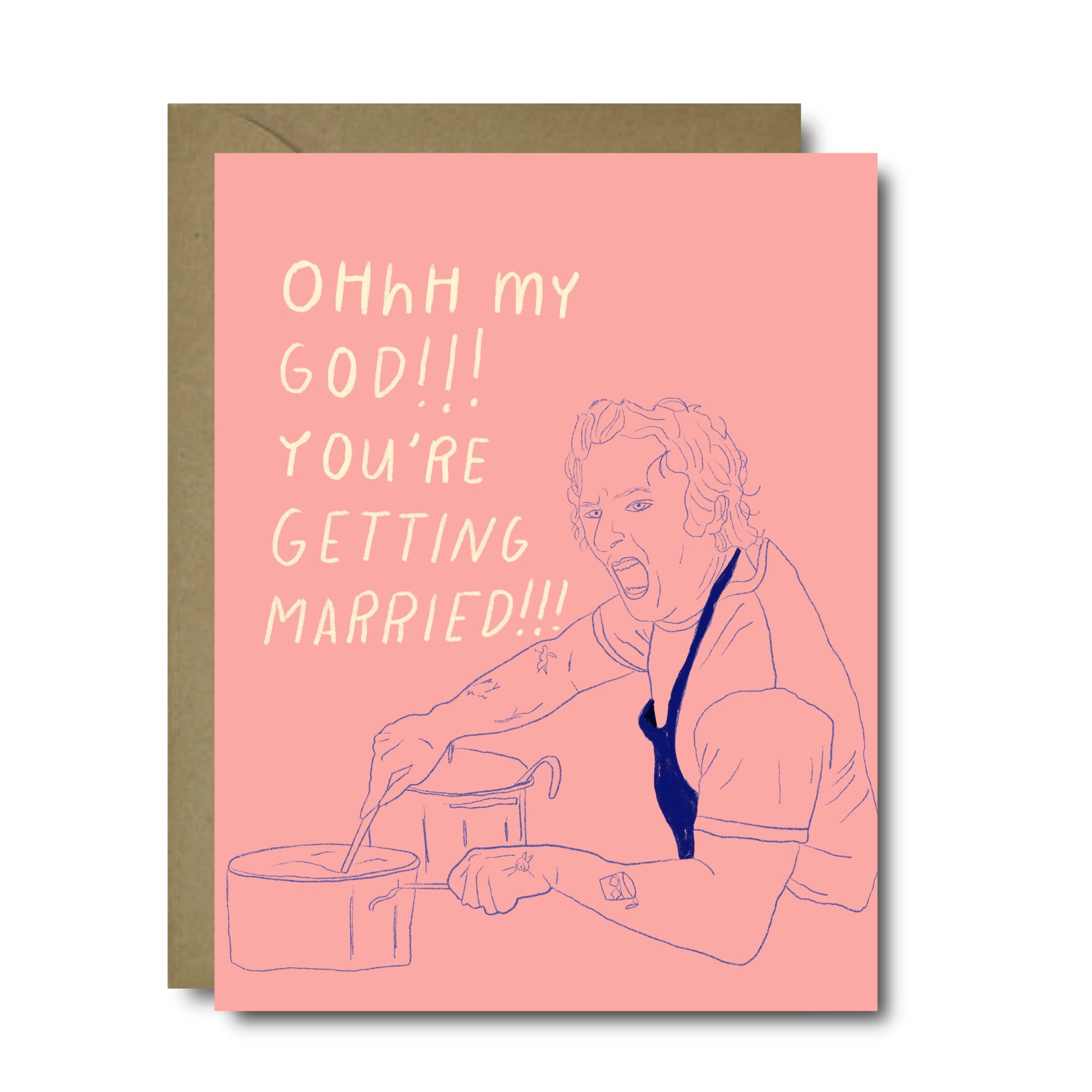 The Bear Oh My God You're Getting Married Wedding Greeting Card | A2