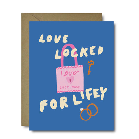 Love Locked for Lifey Wedding Greeting Card | A2