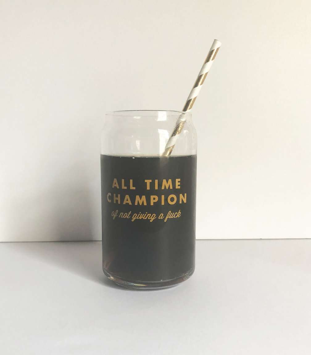 All Time Champion Drinking Glass | 16 Oz.