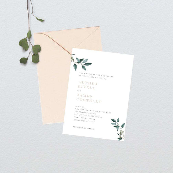 Minimal Eucalyptus Greenery Wedding Suite