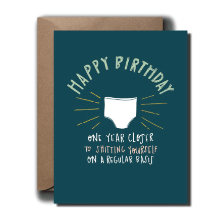 Adult Diapers Birthday Greeting Card | A2