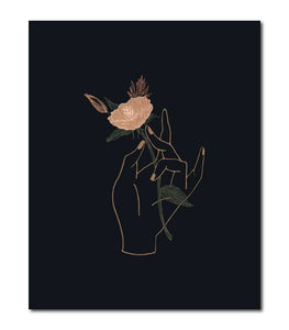Hand Floral 8x10 Wall Art Print