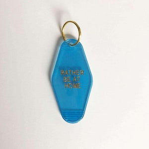 Rather Be At Home Retro Motel Keychain