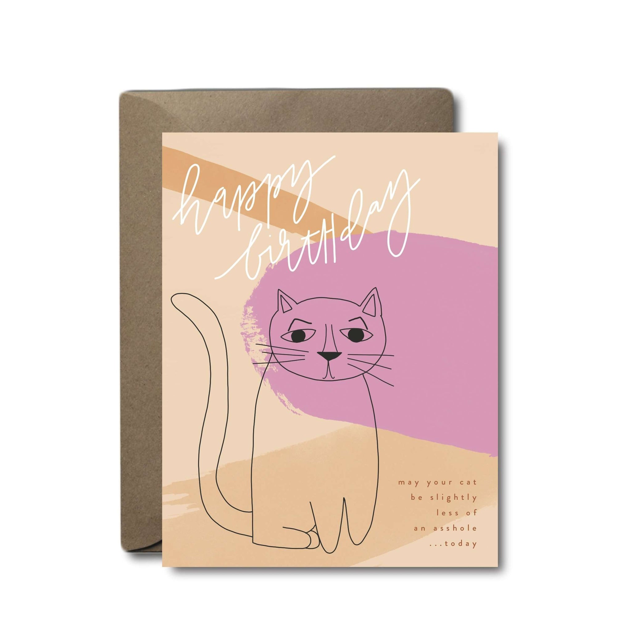 Asshole Cat Birthday Greeting Card | A2