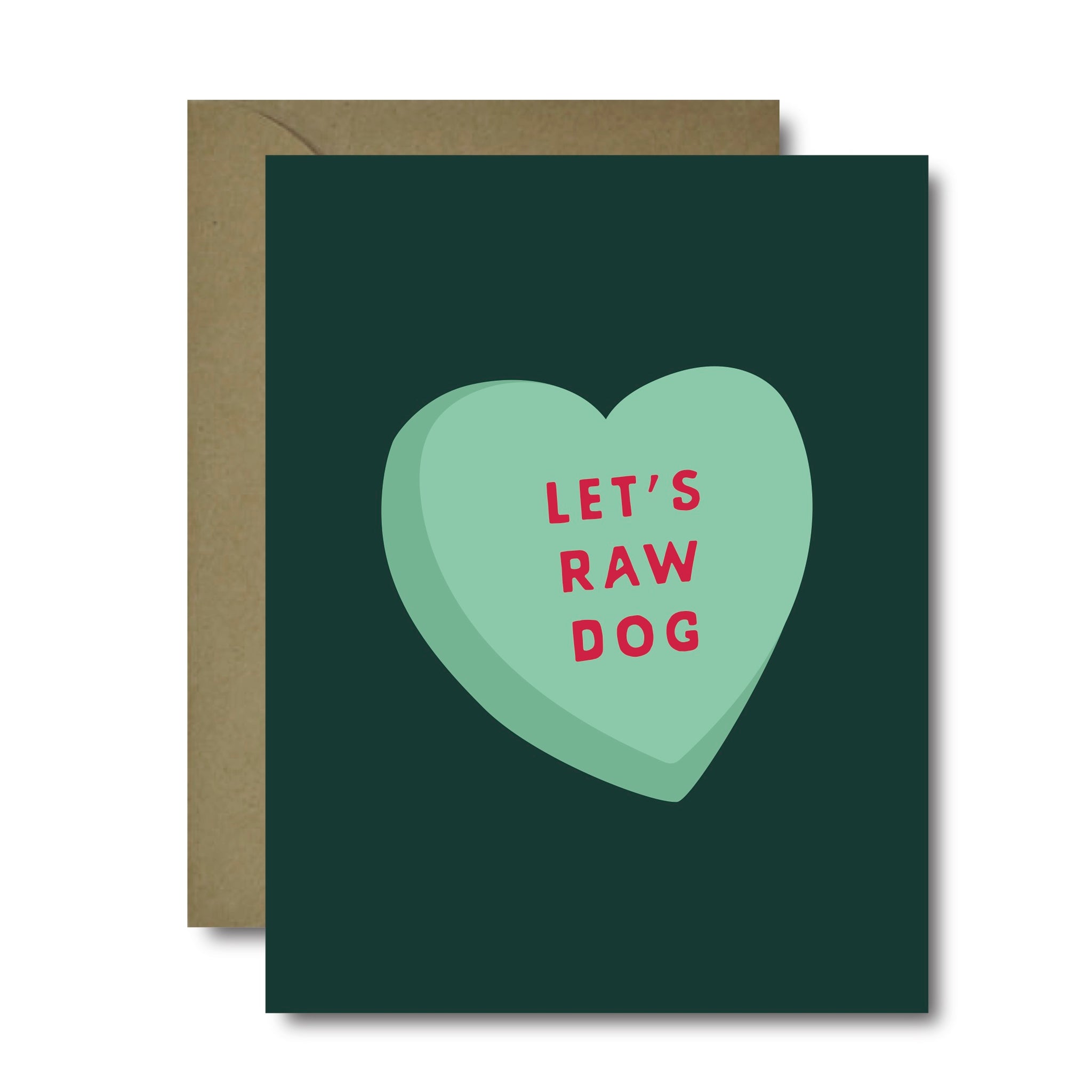 Raw Dog Love Greeting Card | A2
