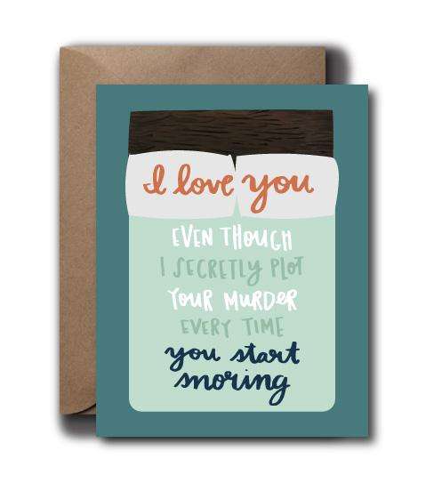 Snoring Love Greeting Card | A2