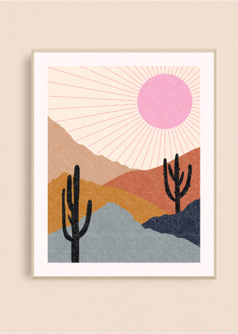 Desert Sunburst 8x10 Art Print