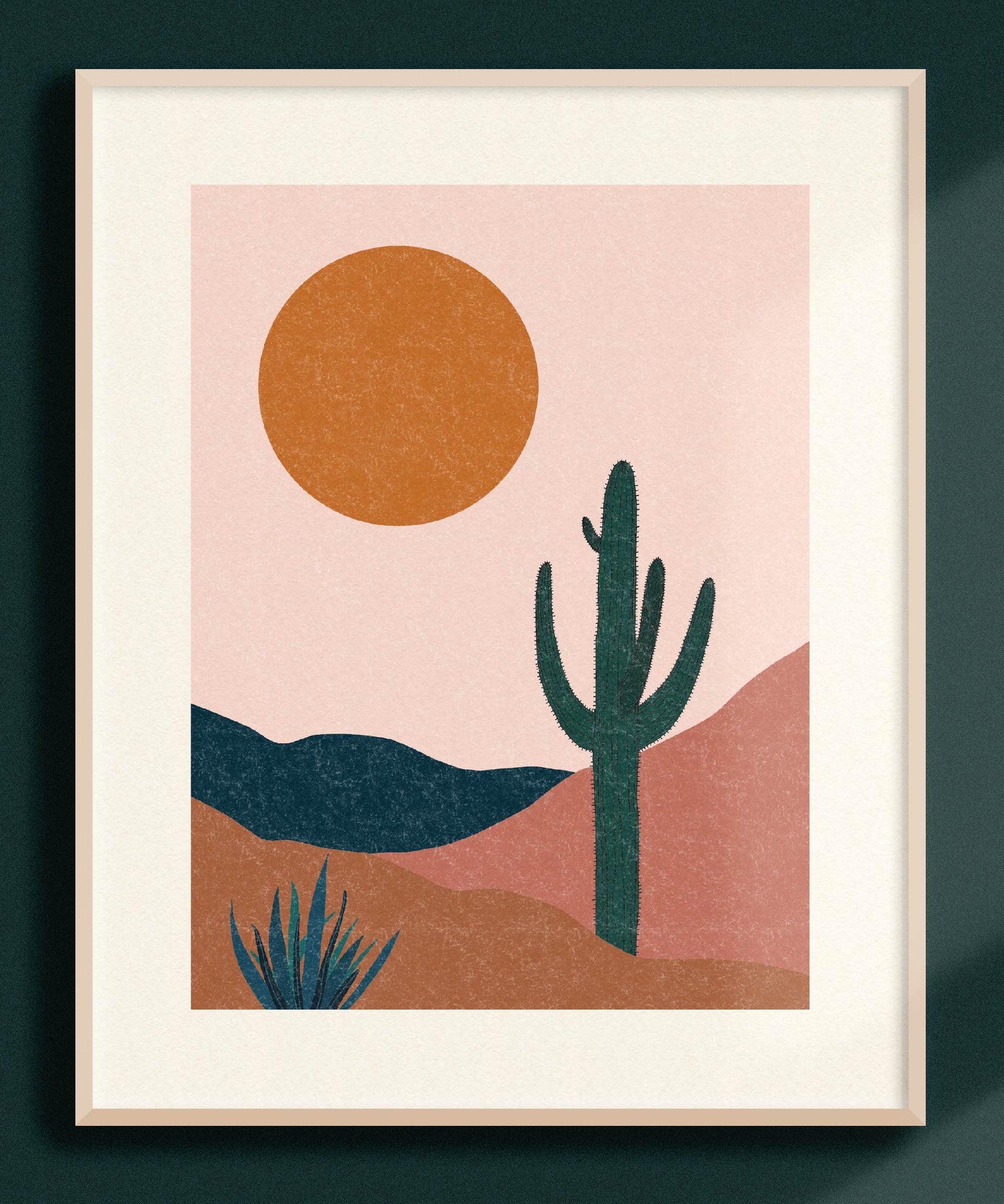 Pink Sky Cactus 8x10 Art Print