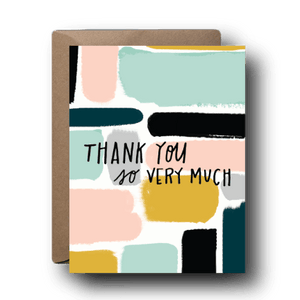 Painted Blocks Thank You Greeting Card | A2