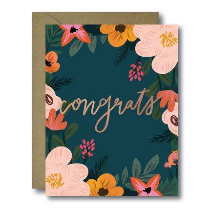 Floral Botanical Congratulations Greeting Card | A2
