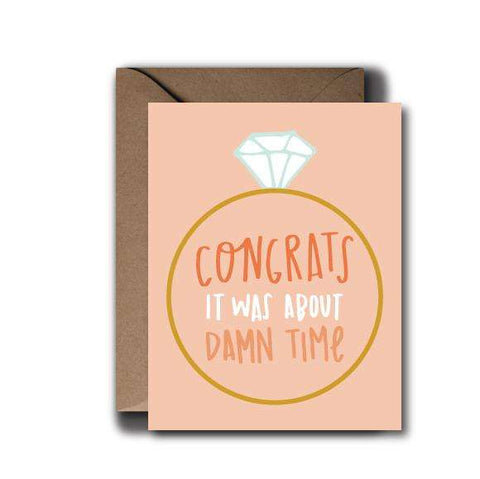 About Damn Time Wedding Greeting Card | A2