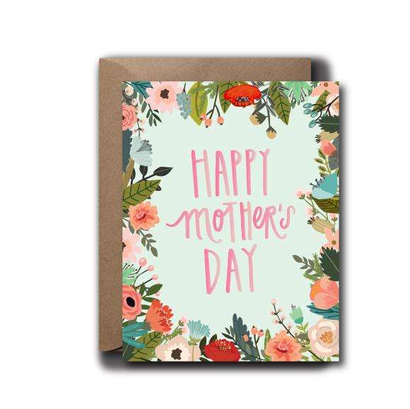 Floral Frame Mother's Day Seasonal Greeting Card | A2