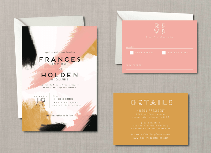 Whimsical Abstract Wedding Suite
