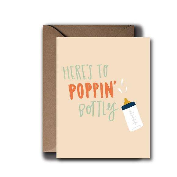 Poppin Bottles Baby Greeting Card | A2