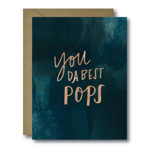 Whimsical You Da Best Pops Father's Day Seasonal Greeting Card | A2