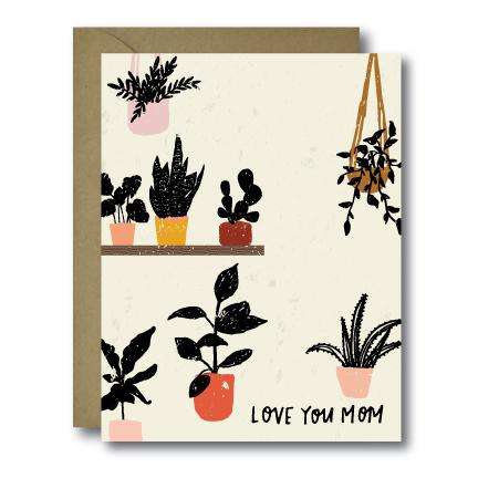 Whimsical Plant Lady Mother's Day Seasonal Greeting Card | A2