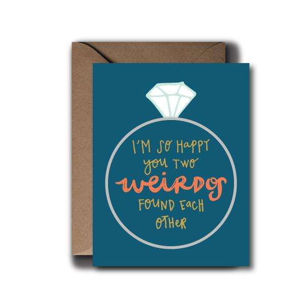 Two Weirdos Wedding Greeting Card | A2